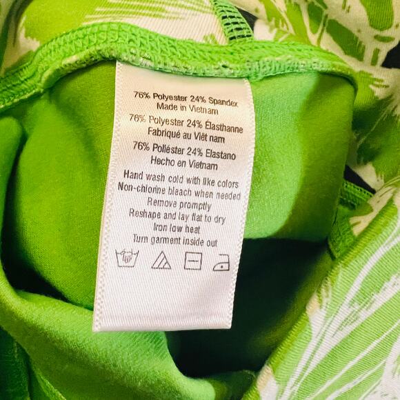 Alo Palm Springs Printed High Rise Leggings Size S Small Green Cream - Picture 6 of 10